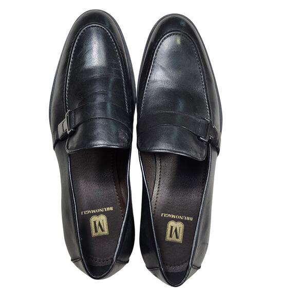 Bruno Magli Pablo Buckle Strap black leather Loafers Men\'s size 9 main image 4